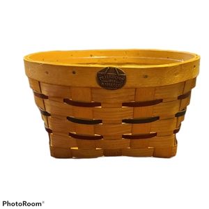 Peterboro Basket Co. Square Red Green Natural Bask